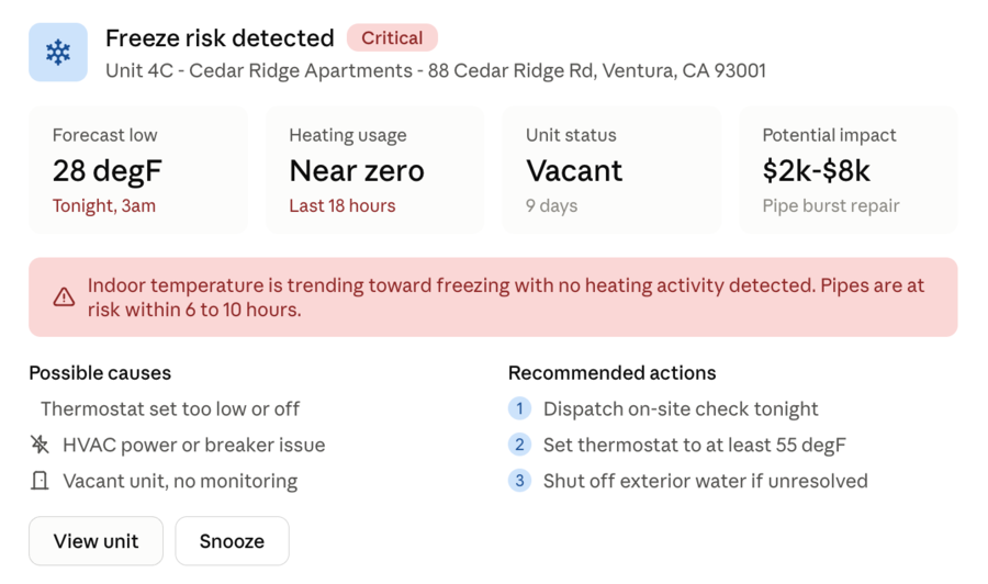 Freeze risk across the book
