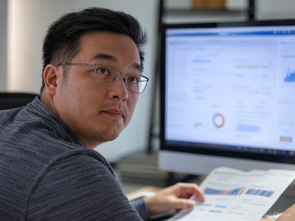 Person looking at a utility bill and analyzing it with Youtilitics